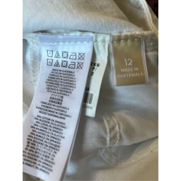 Michael Kors Women's Size 12 White Wide Leg Flared Jeans Pants Stretch - Picture 4 of 10